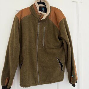 KUHL Alpenwurx Full Zip Fleece Jacket | Olive Green | Large